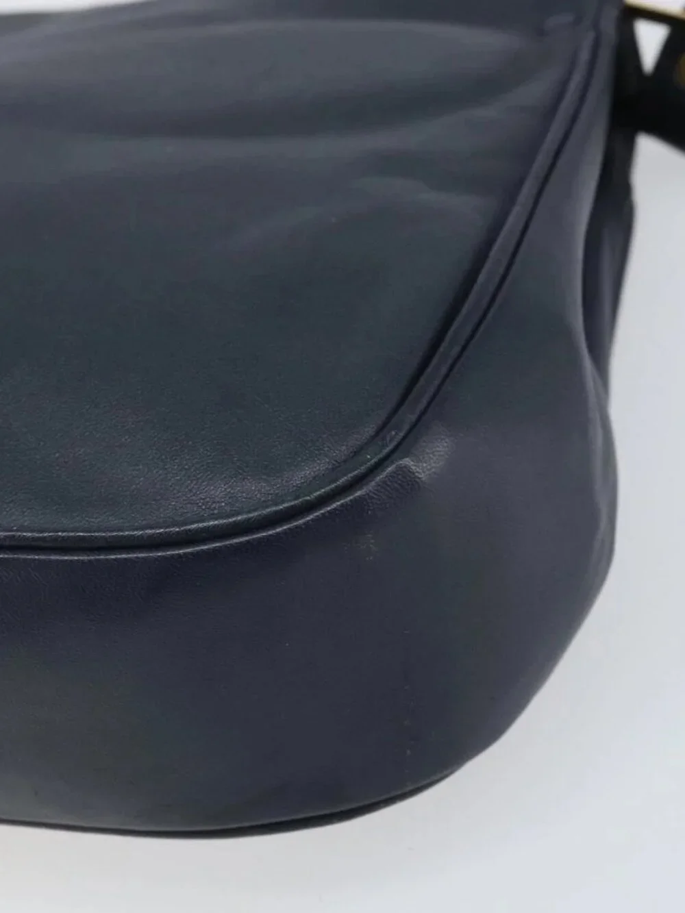 Christian Dior Shoulder Bag Leather Navy Gold Auth bs33272 - Picture 13 of 16